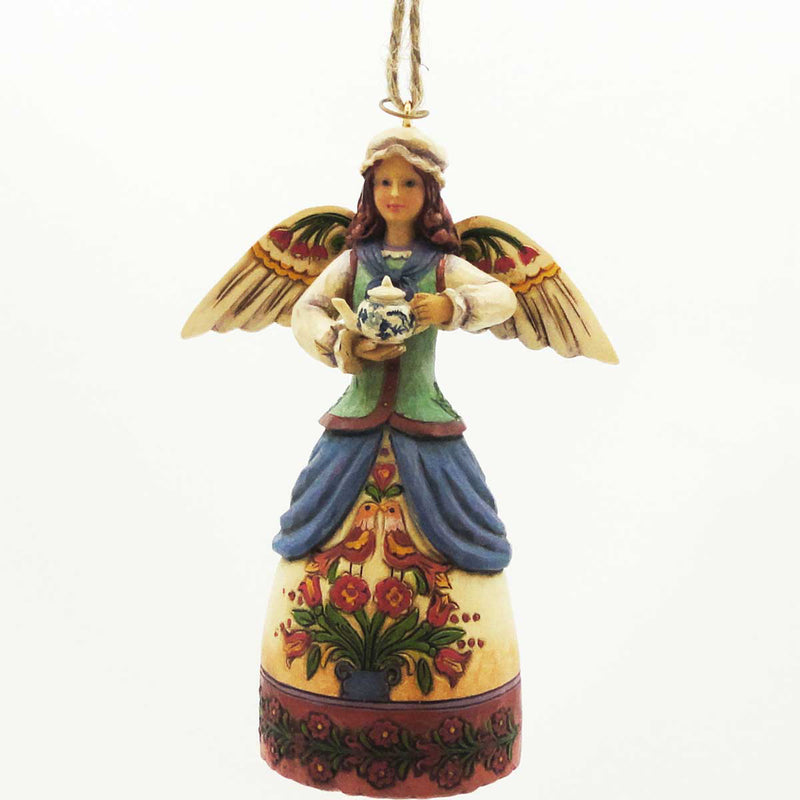 4.50 Inch Colonial Angel Ornament Teapot Birds 4027826 (16912)