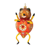 (17046) Larry Fraga Designs Orange Bug, 7.00 Inch, Halloween Ornament Bug Bear Ss0203