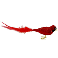 (17725) Old World Christmas Large Cardinal, 2.25 Inch, Ornament Red Bird Clip-On 18009