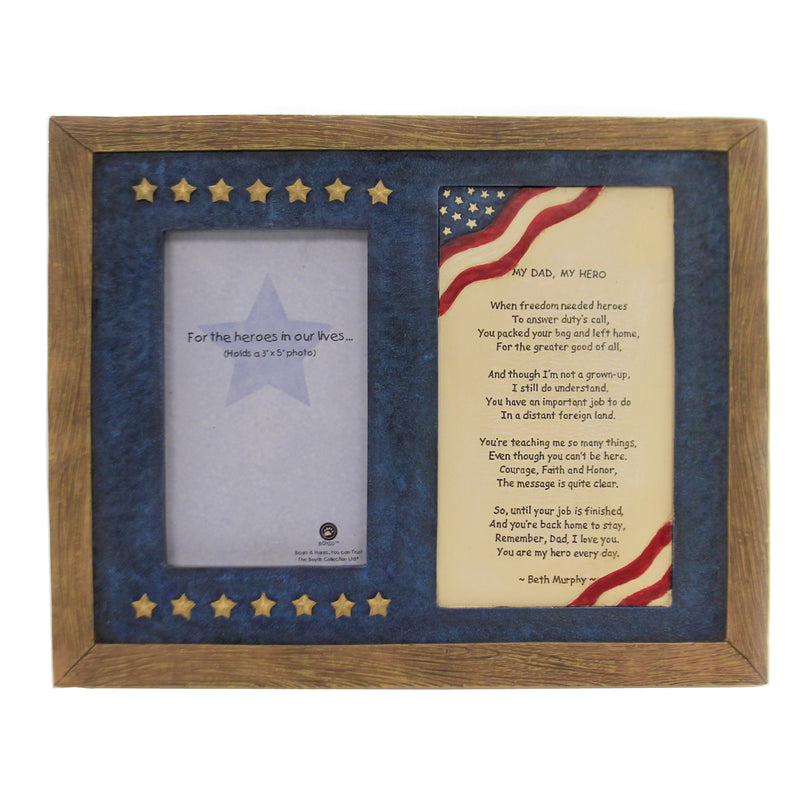 8.00 Inch My Dad, My Hero Frame Patriotic 27328 Rfb (17783)