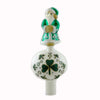 (177) Mattarusky Irish Santa Tree Topper, 10.50 Inch, Christmas Finial Shamrock M114