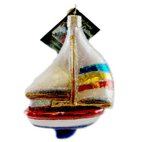 (17838) Old World Christmas Sailboat, 4.00 Inch, Christmas Ornament 46028