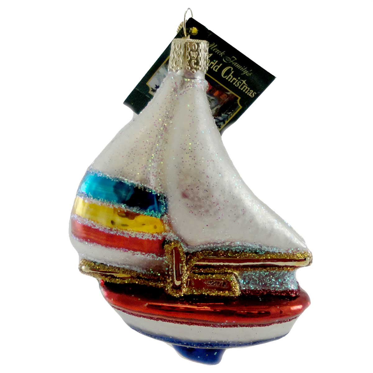 Old World Christmas Sailboat - - SBKGifts.com