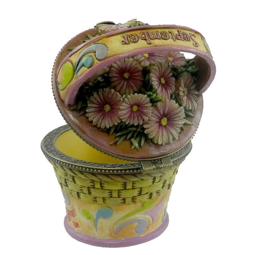 Jim Shore September Aster Covered Box - - SBKGifts.com