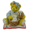 (18195) Cherished Teddies Suzanne, 3.00 Inch, Teddy Bear Snowman Basket 533785