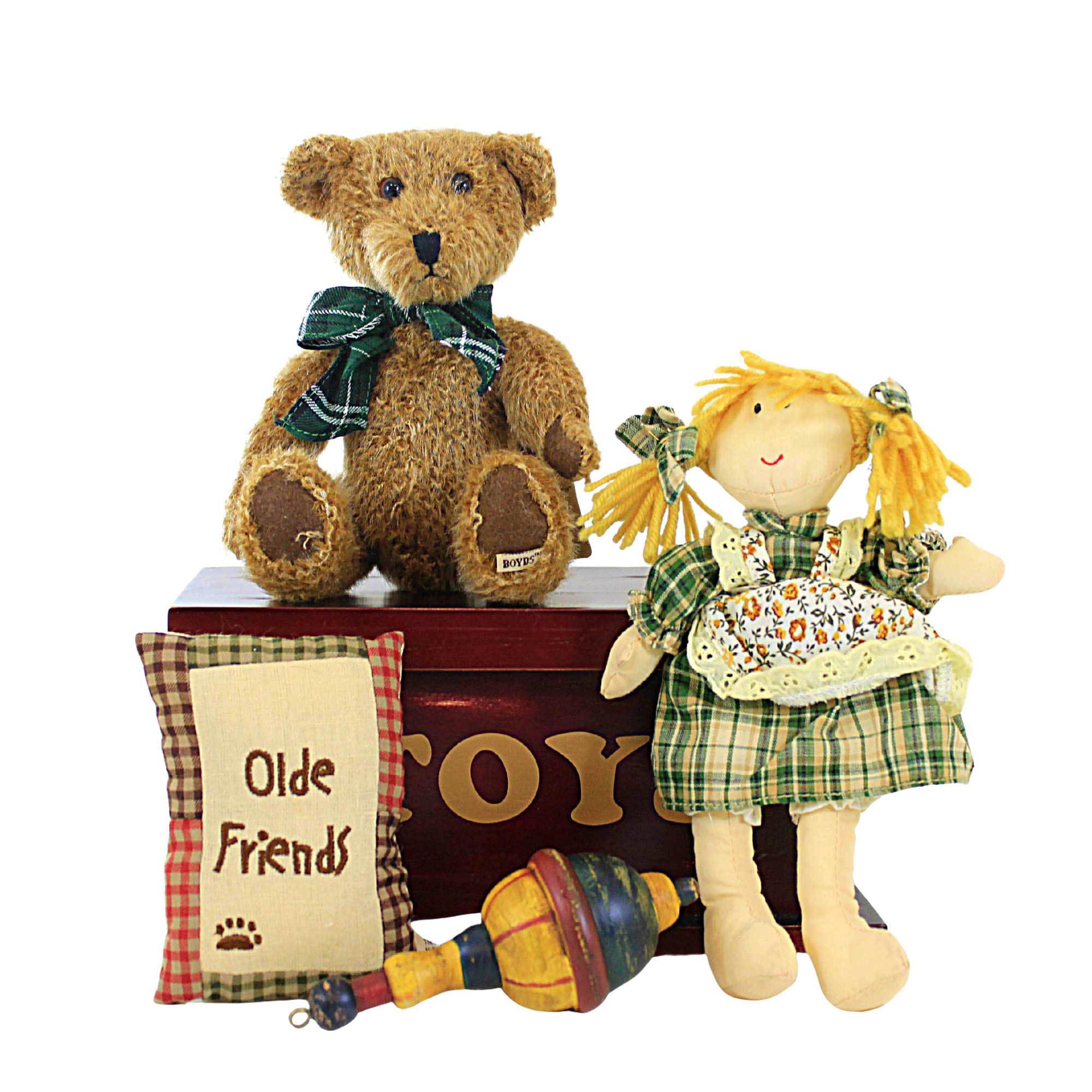 7.50 Inch Toy Box Of Friendship Memories Rag Doll Top Teddy 910022B 18455