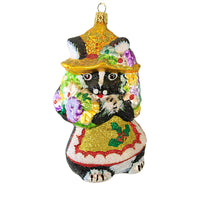 (18849) Larry Fraga Designs Mixed Fragrances, 6.25 Inch, Christmas Ornament Skunk Flower 6083