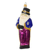 (18965) Larry Fraga Designs Santa With Silver Stars, 7.50 Inch, Ornament Patriotic 2234