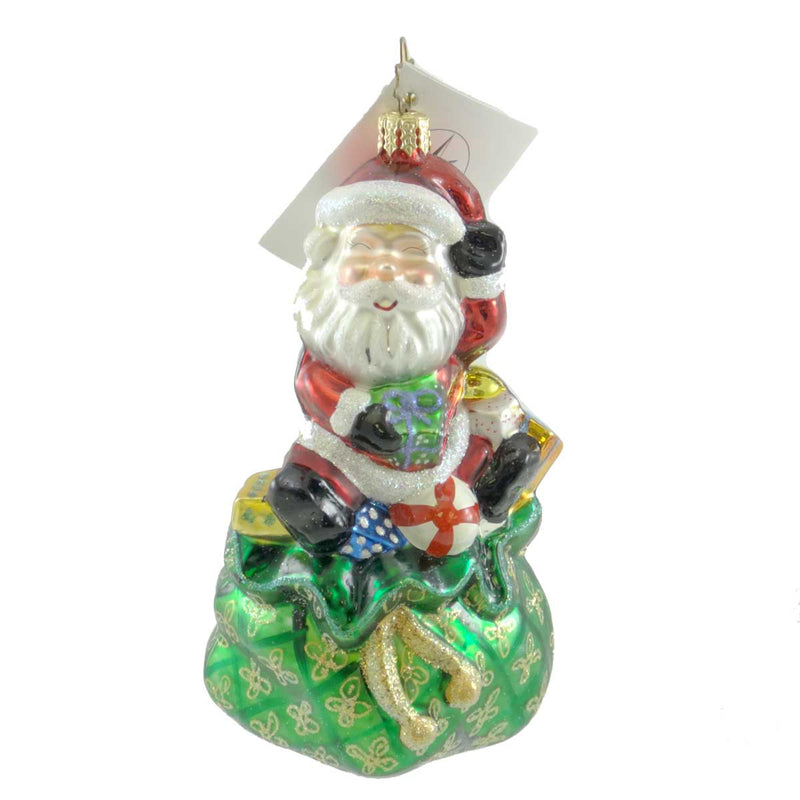 5.50 Inch Ridin' High Ornament Santa Bag Presents 1011078 (19348)