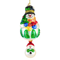 (19367) Craftoutlet.Com Snowman With Baby, 7.00 Inch, Cardinal Tree Christmas Mg008