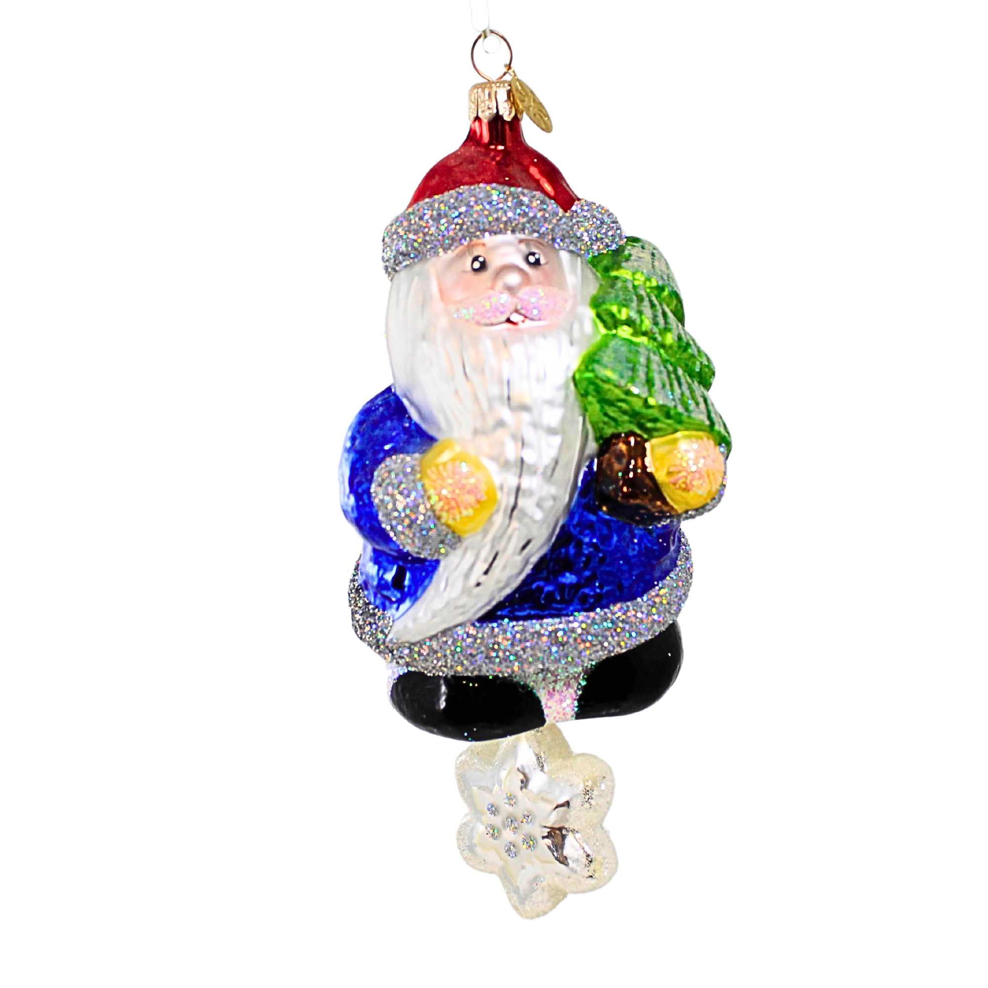 CHRISTOPHER RADKO-Vintage MOON GLOW SANTA - 2001 Christmas Tree glass Ornament hotsell