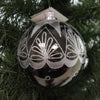 Laved Italian Ornaments Black Ball Silver Top Star - - SBKGifts.com