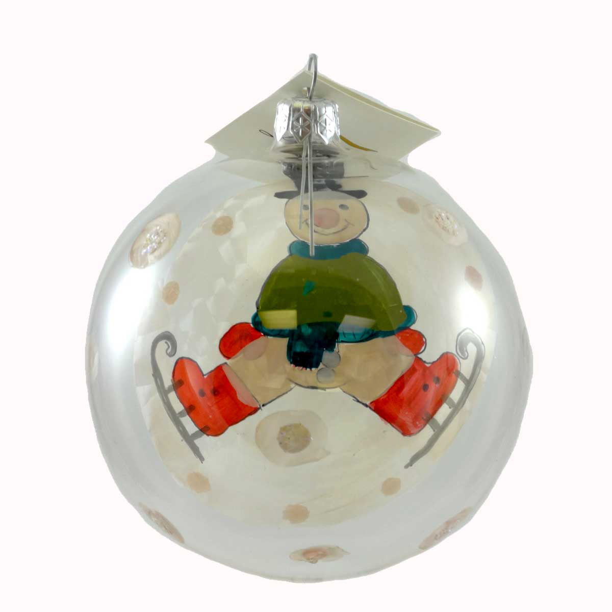 Laved Italian Ornaments Skating Snowman Ball - - SBKGifts.com