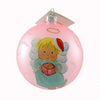 (21654) Laved Italian Ornaments Baby Girl Angel Pink Ball, 3.50 Inch, Christmas Santa Present 936351