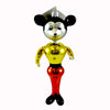 (21659) Laved Italian Ornaments Mouse Soldier, 6.00 Inch, Mickey Blown Glass Cr12b