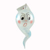 (21668) Laved Italian Ornaments Blue Ghost, 6.50 Inch, Halloween Boy F31570