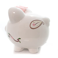 (21690) Child To Cherish I Love Paisley Piggy Bank, 7.75 Inch, Save Coins 3613