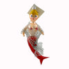 (21704) Laved Italian Ornaments Mermaid Red, 7.75 Inch, Ocean Fish Net Cr27b