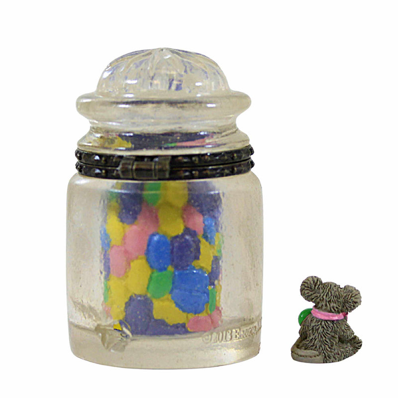 Boyds Bears Resin Sweetie's Candy Jar W/ J.B. Mcnibble - - SBKGifts.com