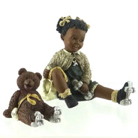 (21955) All Gods Children Zamika & Zizi, 3.50 Inch, African American Club Teddy 1581