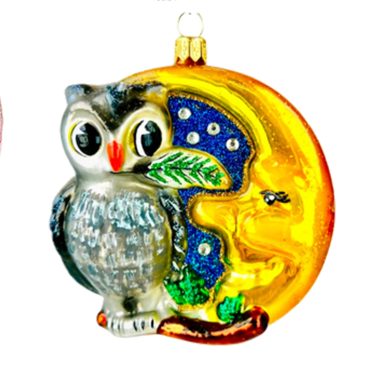 (63890) Pre-Order The Ornament King Tickle My Nose, 4.00 Inch, Halloween Owl Moon Ornament 44017