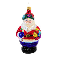 (22047) Christopher Radko Company Bloomin Claus, 5.00 Inch, Ornament Santa Flowers Floral 994510