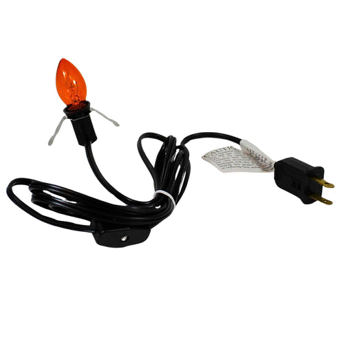 Bethany Lowe C7 Orange Light W/Black Cord - - SBKGifts.com