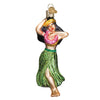 (23015) Old World Christmas Hula Dancer, 5.50 Inch, Hawaii Folk Dance Ornament 10194