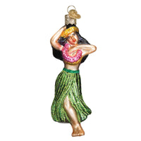 (23015) Old World Christmas Hula Dancer, 5.50 Inch, Hawaii Folk Dance Ornament 10194