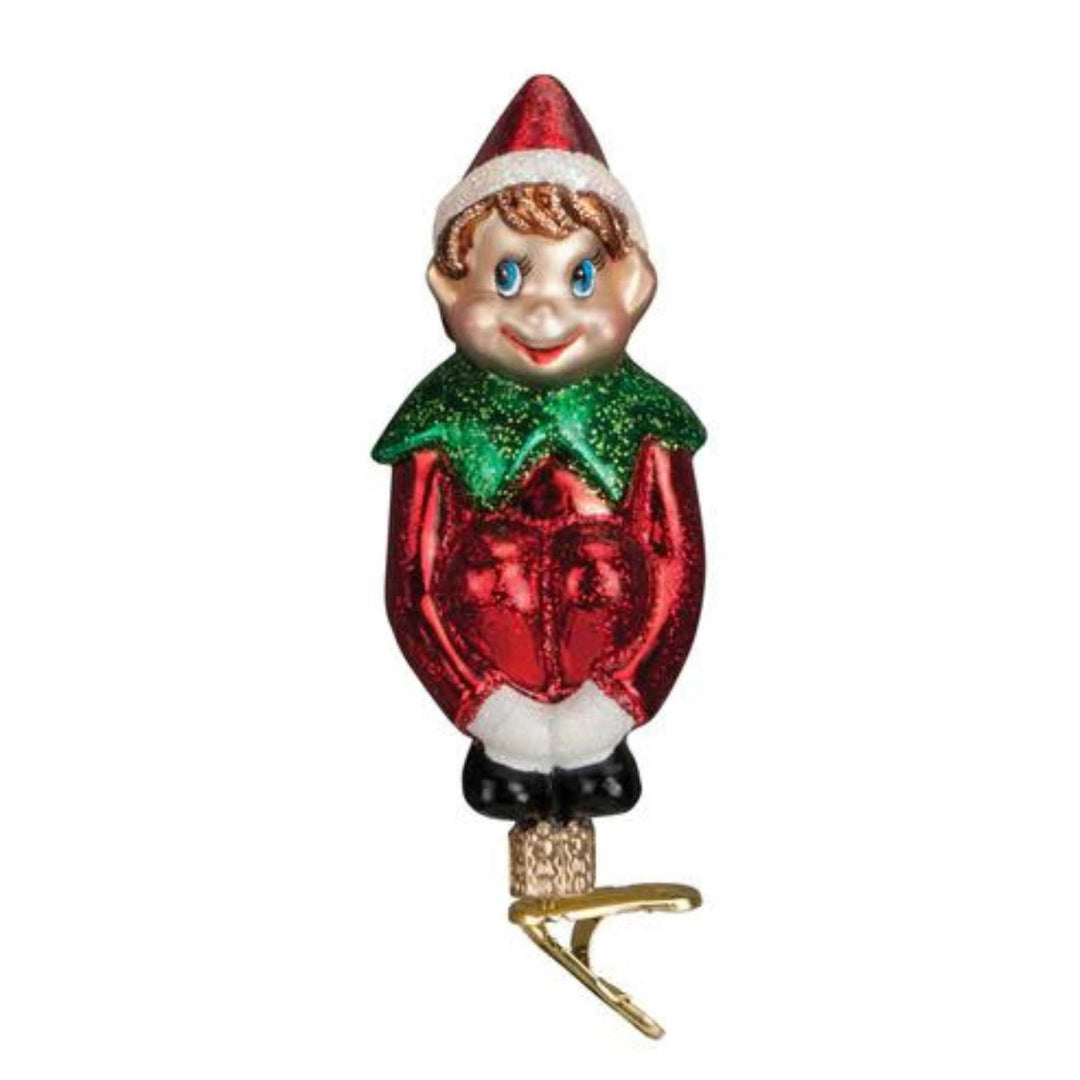 Elf With Chimney Ornament 6