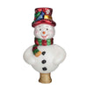 (23759) Old World Christmas Frosty Tree Top, 8.00 Inch, Snowman Finial Top Hat 50022