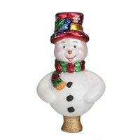 (23759) Old World Christmas Frosty Tree Top, 8.00 Inch, Snowman Finial Top Hat 50022