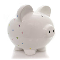 (23962) Child To Cherish Confetti Piggy, 7.75 Inch, Polka Dots 3606