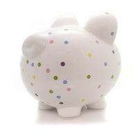 (23962) Child To Cherish Confetti Piggy, 7.75 Inch, Polka Dots 3606