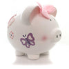 (23966) Child To Cherish Butterfly Piggy Bank, 7.75 Inch, Heart Flower 36819