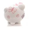 (23966) Child To Cherish Butterfly Piggy Bank, 7.75 Inch, Heart Flower 36819