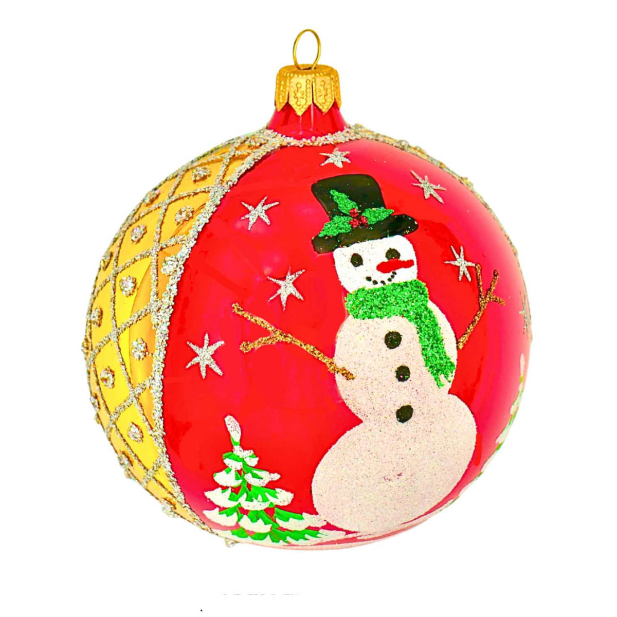 (63895) Pre-Order The Ornament King Aspen Frosty, 4.00 Inch, Snowman Ball Ornament 45008