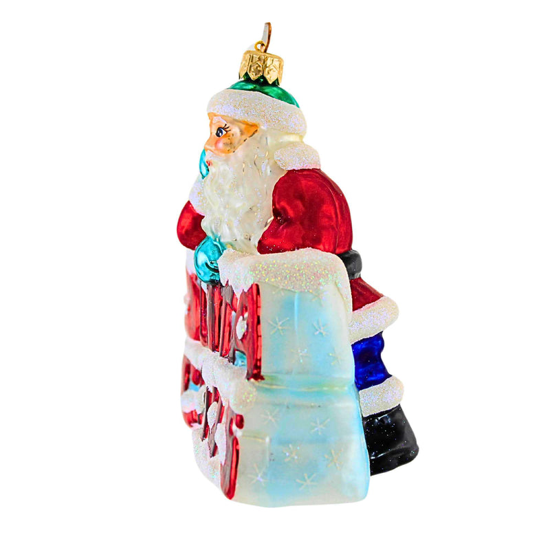 Christopher Radko Company Santa On Santa - - SBKGifts.com