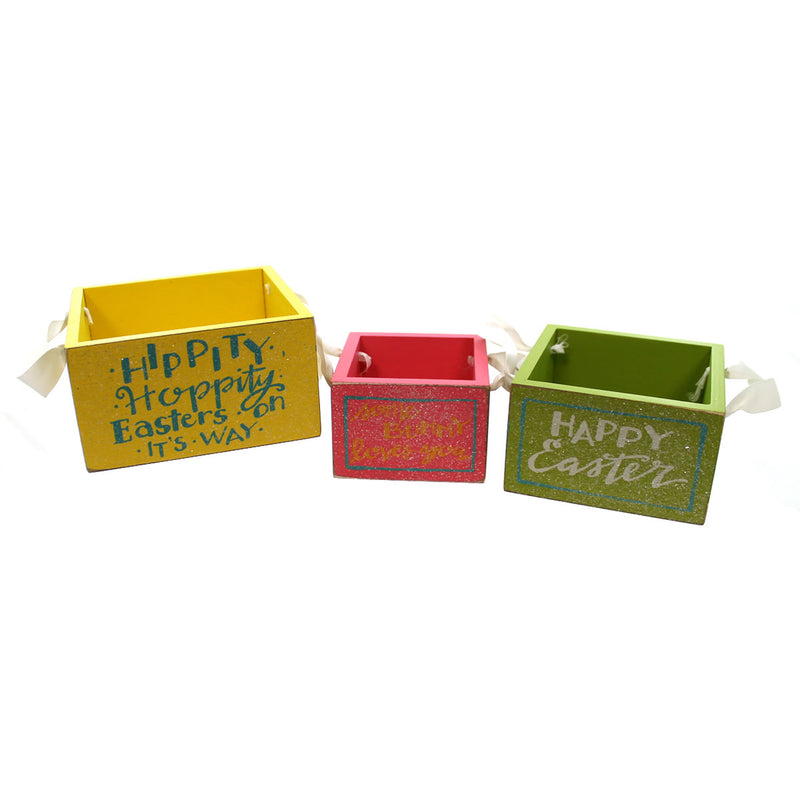 Easter Wooden Easter Bins - - SBKGifts.com