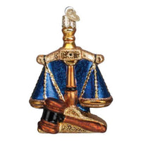 (24558) Old World Christmas Scales Of Justice, 4.00 Inch, Truth Fairness Legal 36160