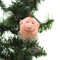 (25200) Inge Glas German Savings Clip-On, 2.75 Inch, Piggy Bank Ornament German 105314