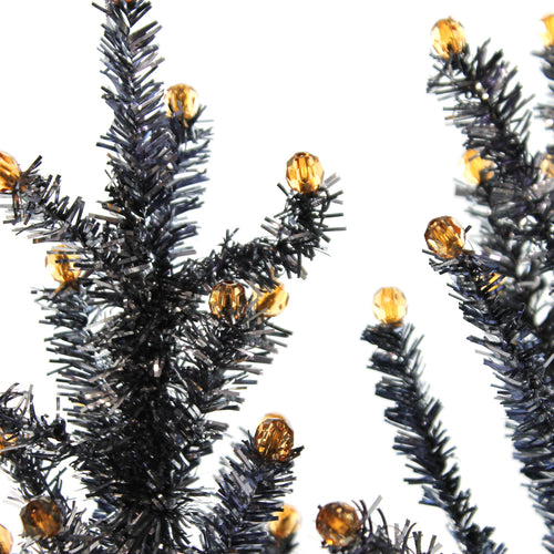 Halloween Black Tinsel Tree - - SBKGifts.com