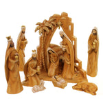 Religious Carved Nativity St/10 Polyresin Wood Grain Look Jesus 31378 (25905)