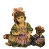 (2603) Boyds Bears Resin Alyssa With Caroline...A Stitch In Time, 3.25 Inch, Dollstone Cross Stitch 3539