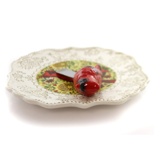 Tabletop Bird Plate And Spreader Set - - SBKGifts.com