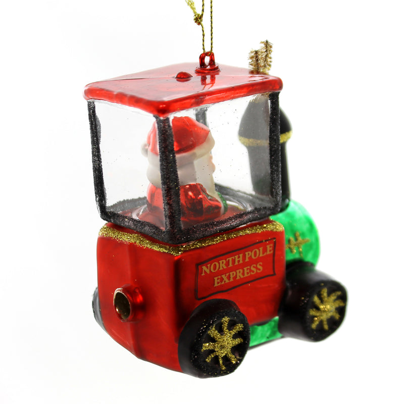 Holiday Ornaments Santa In Train Ornament - - SBKGifts.com