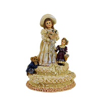 (2630) Boyds Bears Resin Emily W/ Kathleen Music Box, 6.50 Inch, Wedding Dollstone Bride 272052