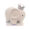 (27540) Child To Cherish White/Blue Coco Elephant Bank, 7.75 Inch, Baby Hand Painted 3781Bl