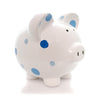 (27546) Child To Cherish Blue Multi Dot Bank, 7.75 Inch, Polka Piggy Money Saving 3606Bl