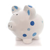 Child To Cherish Blue Multi Dot Bank - - SBKGifts.com